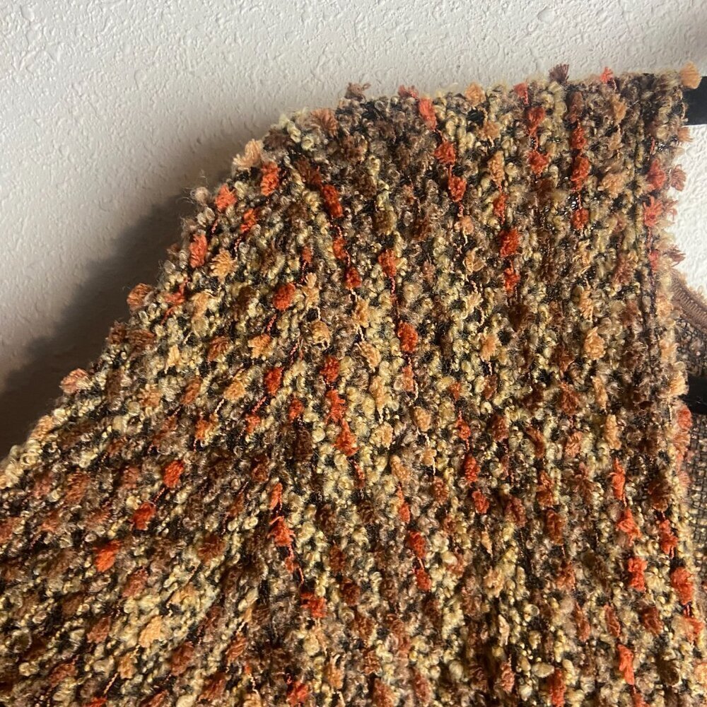 Blu Pepper Size Xl Nubby Surplice Twist Sweater Brown Chunky Knit Fall Cozy Boho - Picture 5 of 9